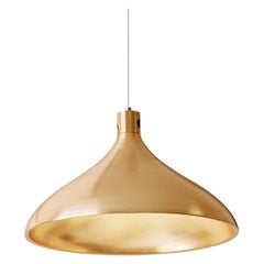 Wide Swell String Pendant Light in Brass by Pablo Designs