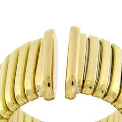 Wide tubogas yellow gold ring