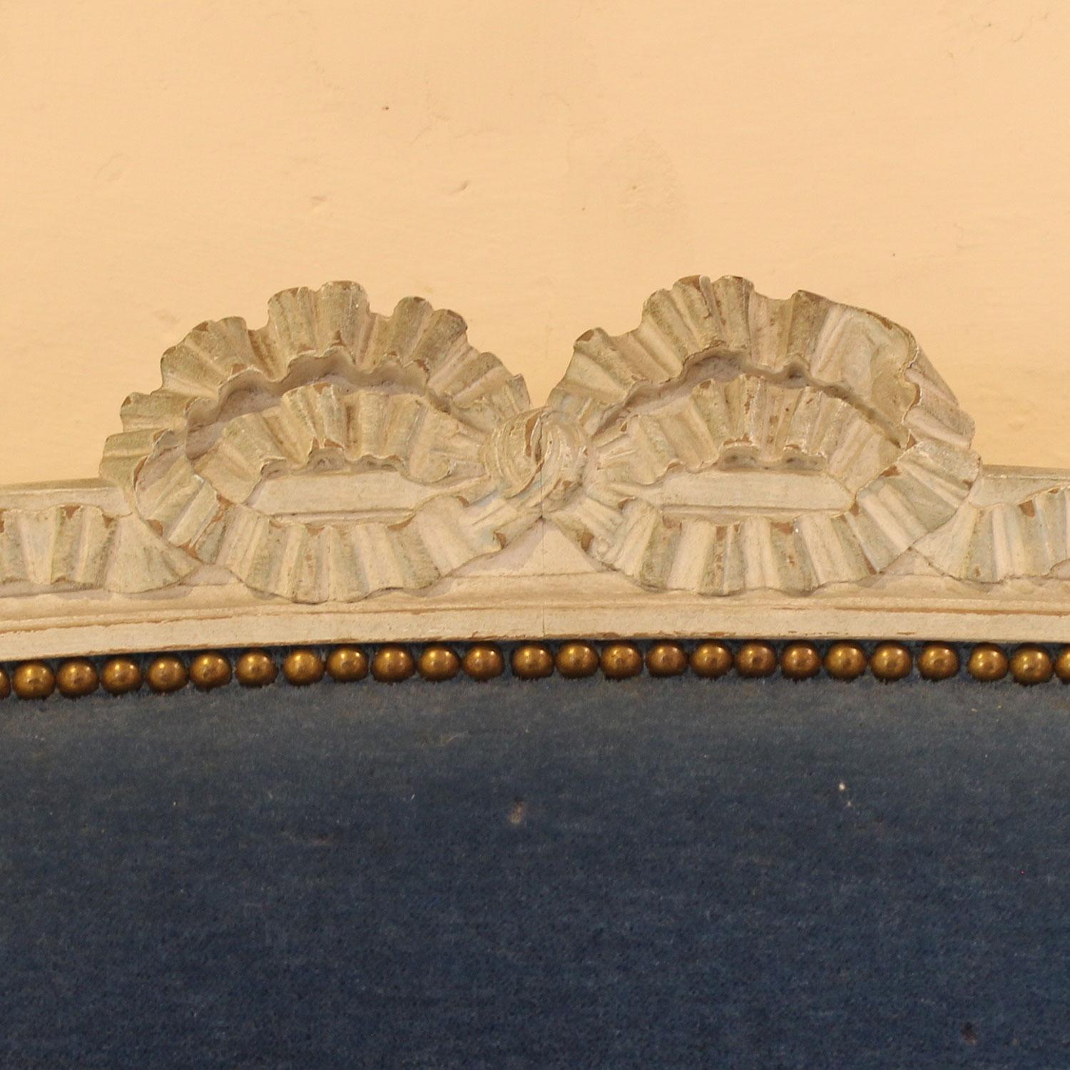 Upholstery Wide Upholstered French Antique Bed, WK182