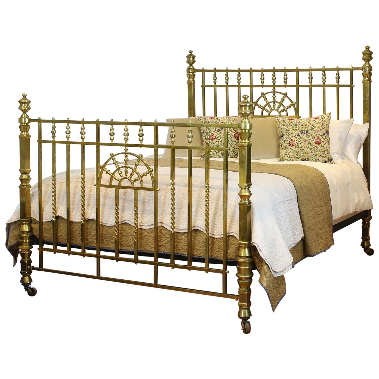 Wide Victorian Brass Antique Bed MSK66 For Sale at 1stDibs | big brass bed,  victorian antique brass bed, victorian brass bed