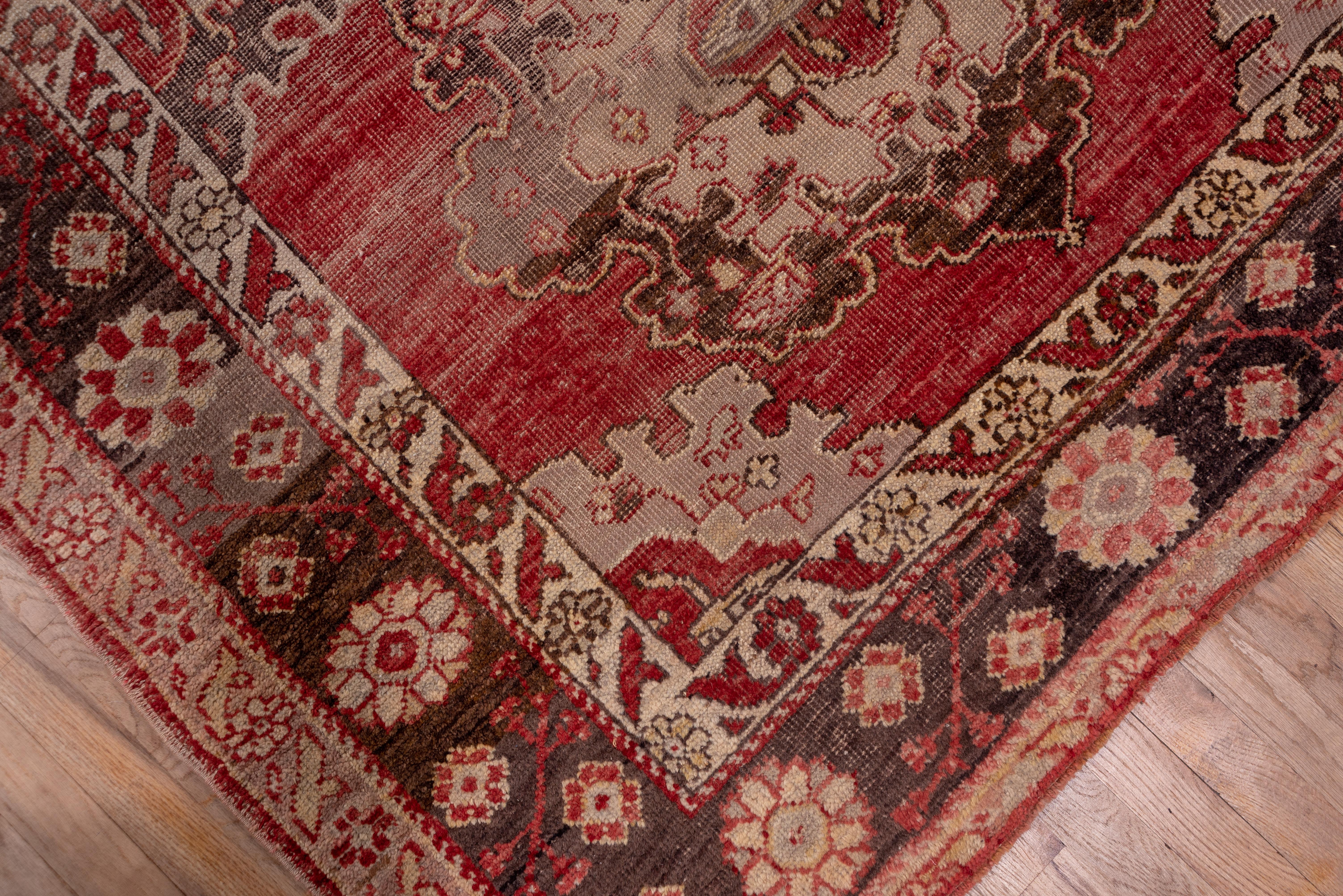 Wide Vintage Oushak Runner In Excellent Condition For Sale In New York, NY