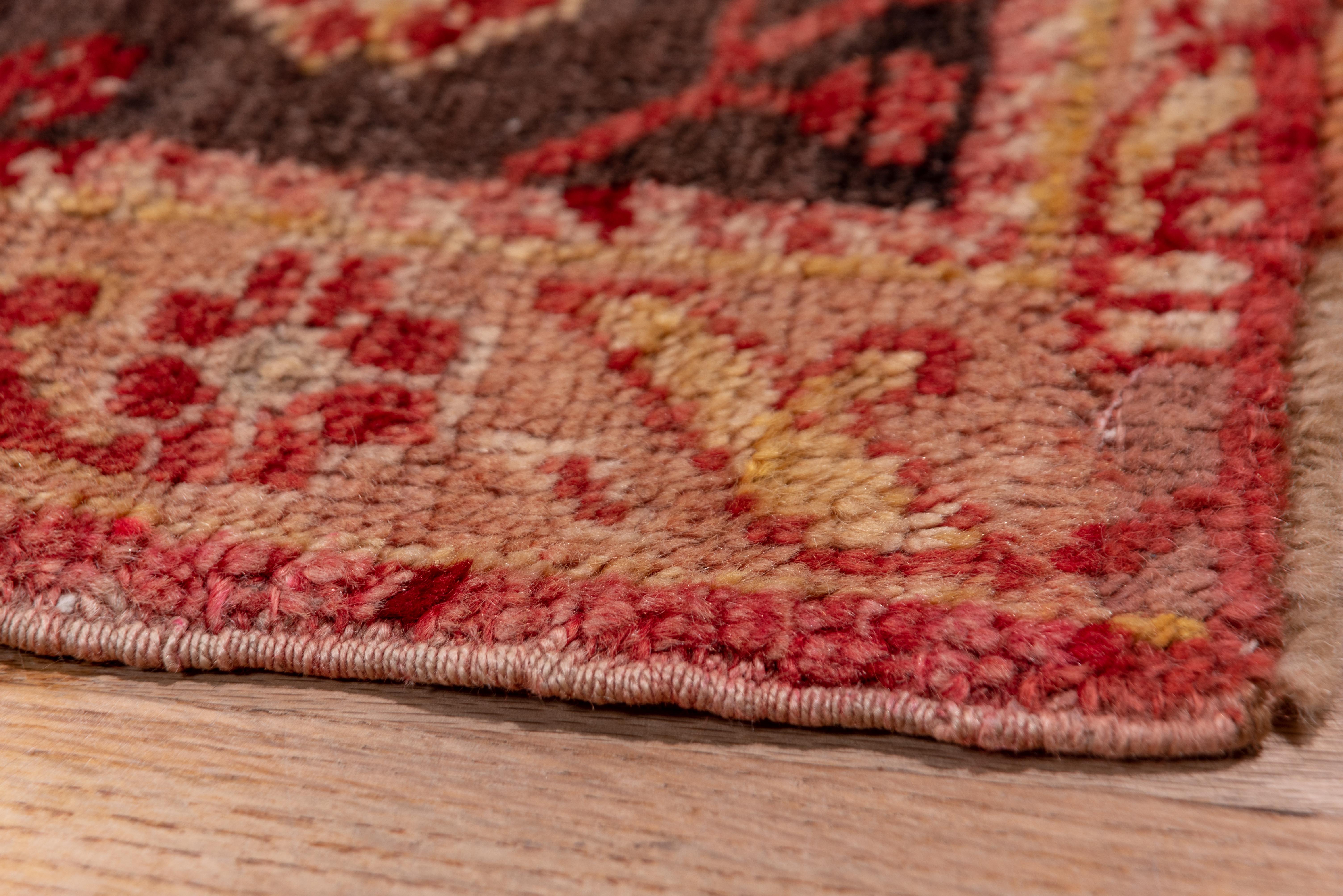 Wool Wide Vintage Oushak Runner For Sale