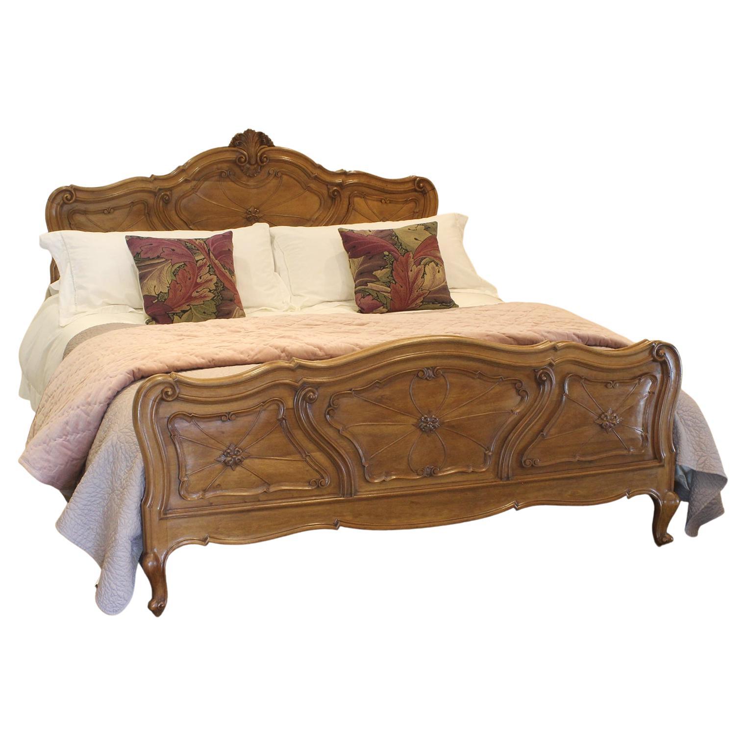 Wide Walnut Italian Bed, WK170