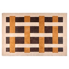 Tapis à larges mailles caramel