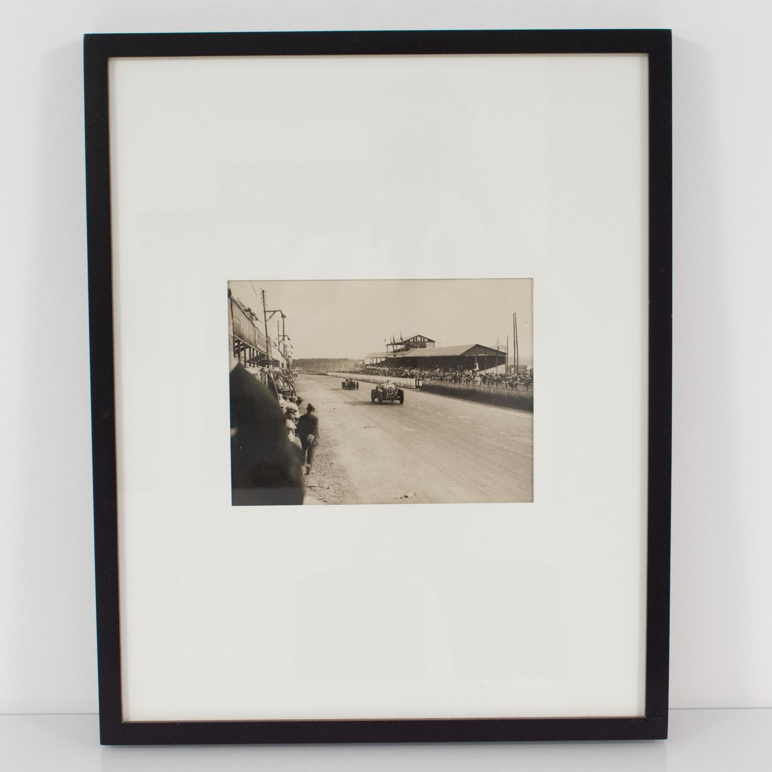 1920s Car Race in France - Silver Gelatin Black and White Photography Framed 4