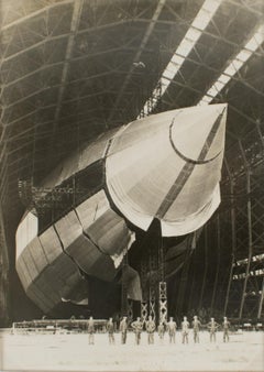 Airship R100 in Construction New York Times Silver Gelatin B and W Photography