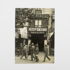 Boulevard Montmartre, Paris, Busy Street View, Silver Gelatin B-W Photography