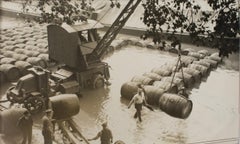 Paris Wine Sellers Flooded by the Seine Silver Gelatin Black & White Photography