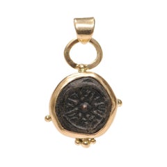 Widow's Mite Prutah [coin] Pendant w/ 18K