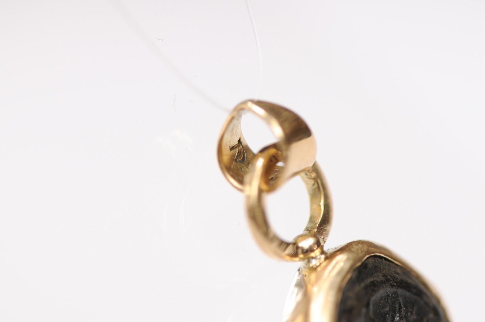 Pendentif Prutah [pièce] en forme de mite de veuve avec 18K en vente 5