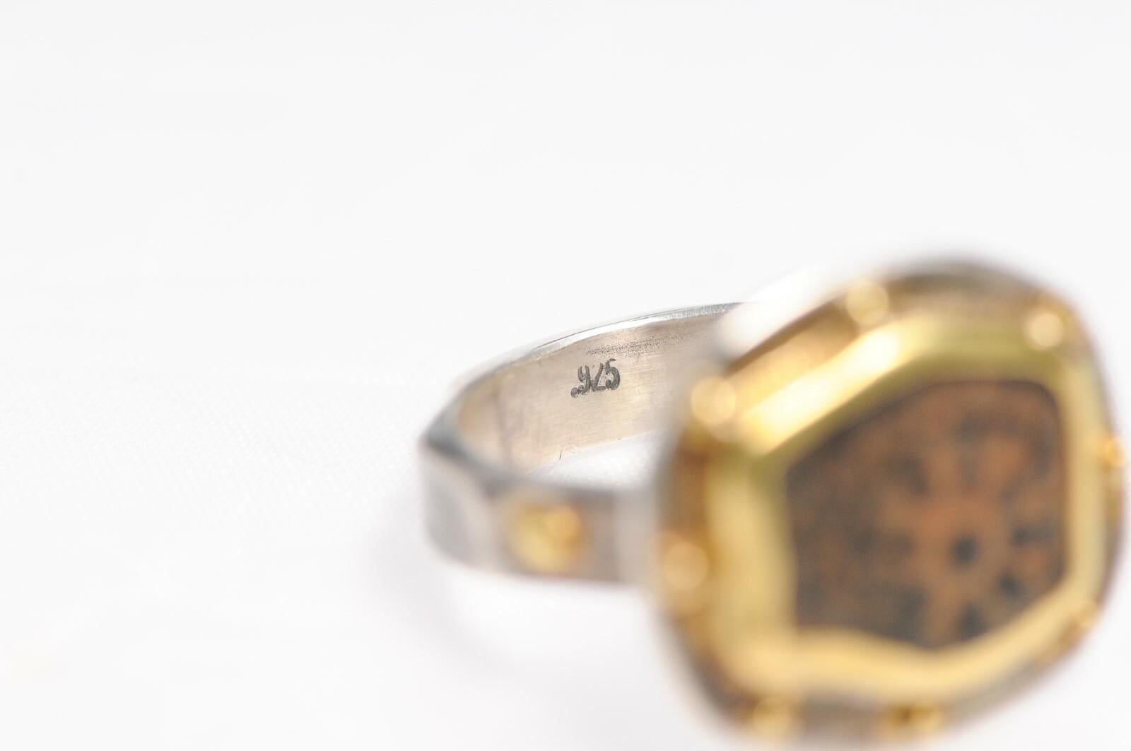 For Sale:  Widow's Mite Ring, 22kt Gold & Sterling 2