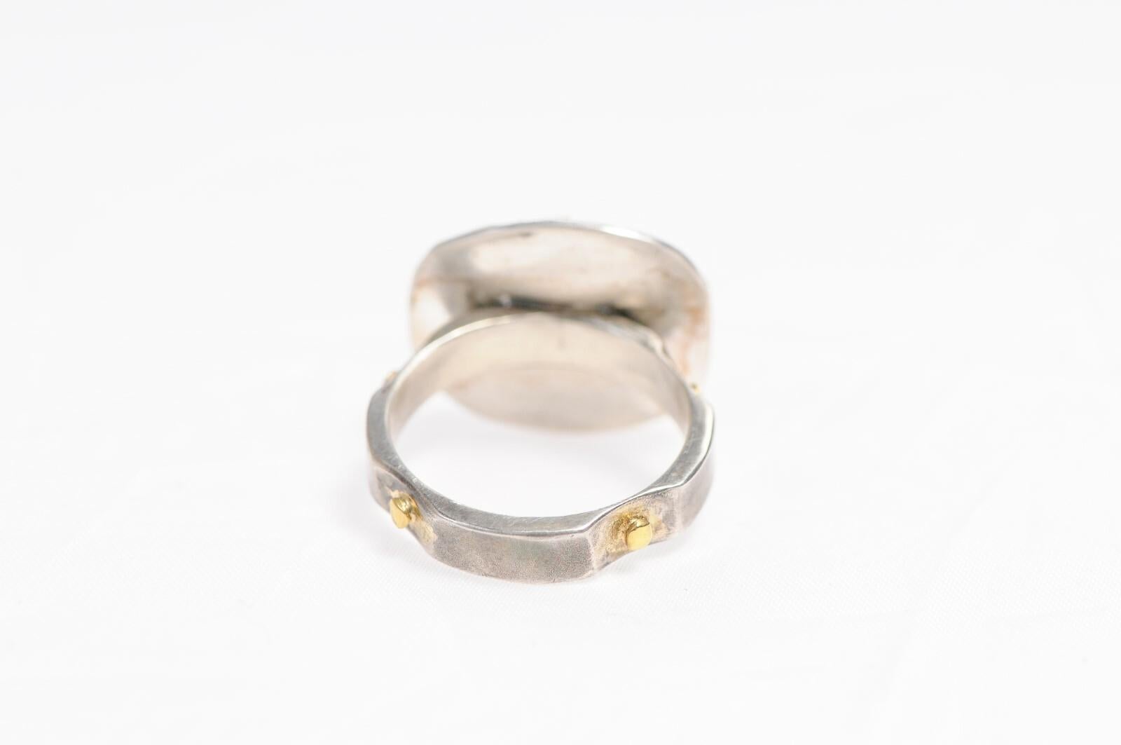 For Sale:  Widow's Mite Ring, 22kt Gold & Sterling 3