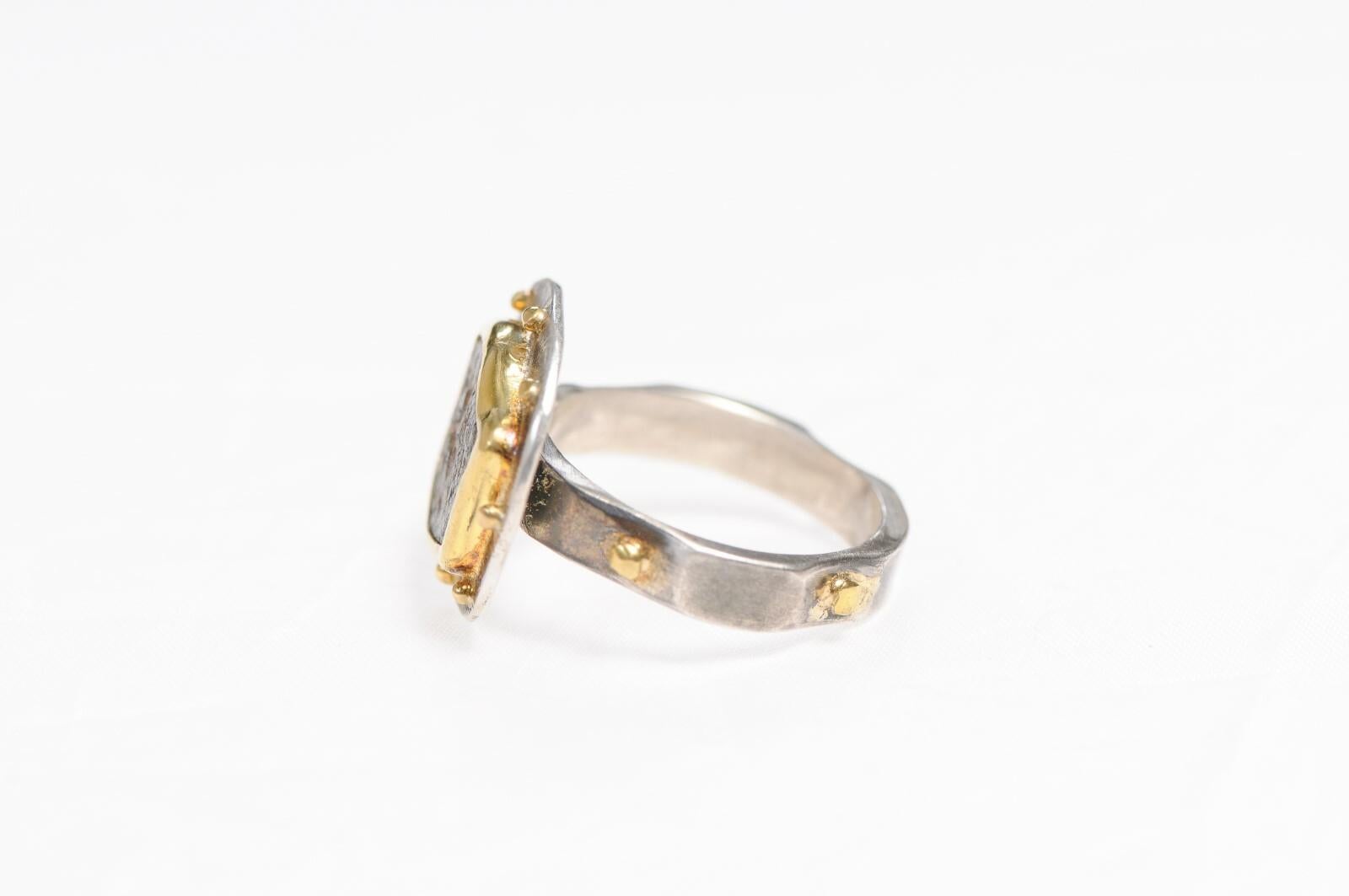 For Sale:  Widow's Mite Ring, 22kt Gold & Sterling 7