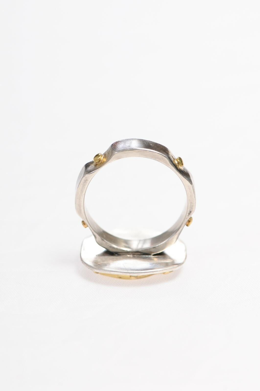 For Sale:  Widow's Mite Ring, 22kt Gold & Sterling 8