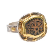 Antique Widow's Mite Ring, 22kt Gold & Sterling