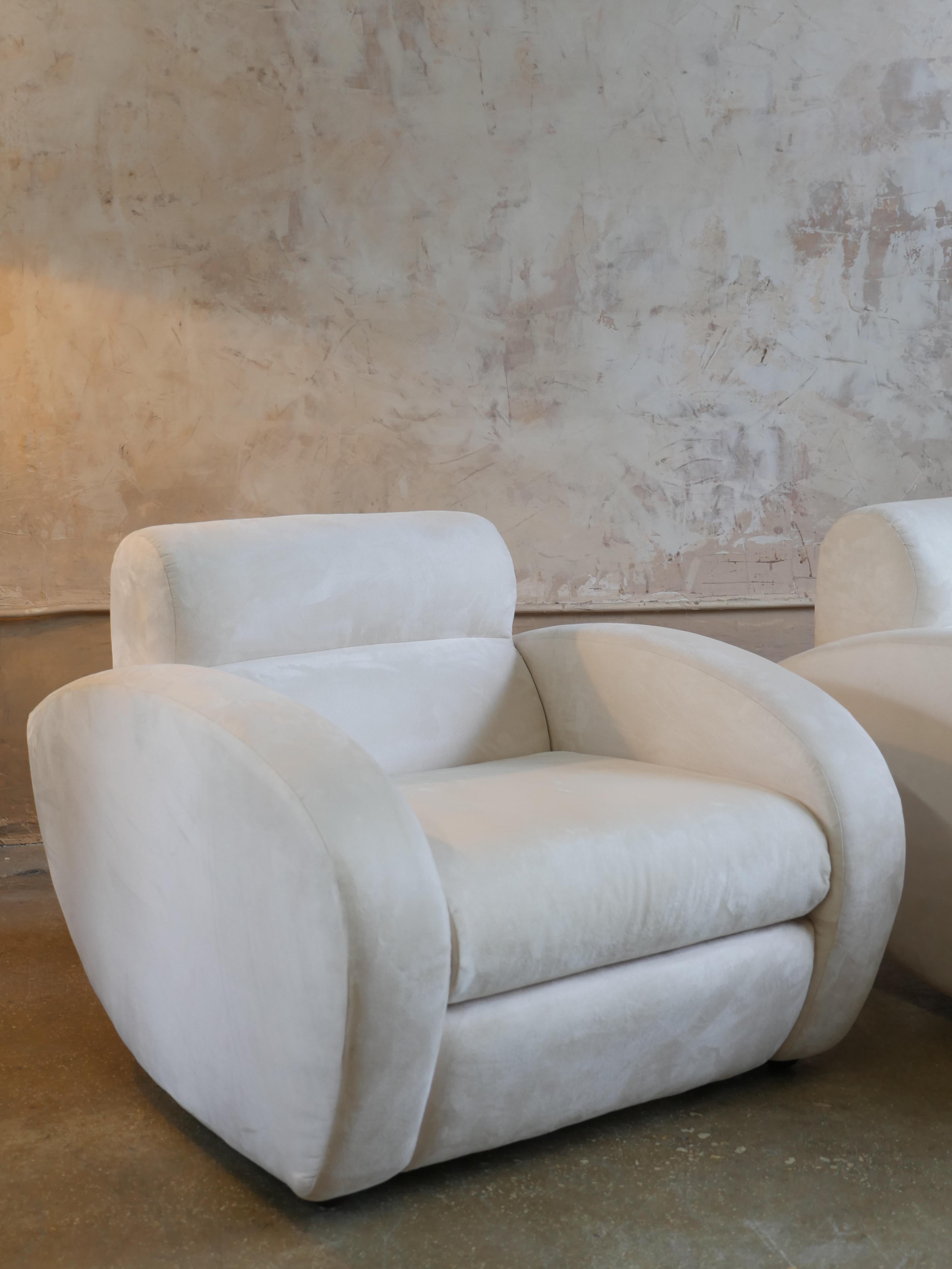 Ultrasuede Wieman/Preview Furniture Lounge Chairs - Set of 2