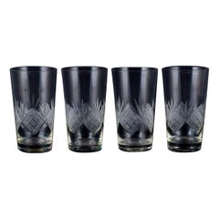 "Wien Antik", Lyngby Glas, Danimarca, quattro bicchieri. 1930/40s.