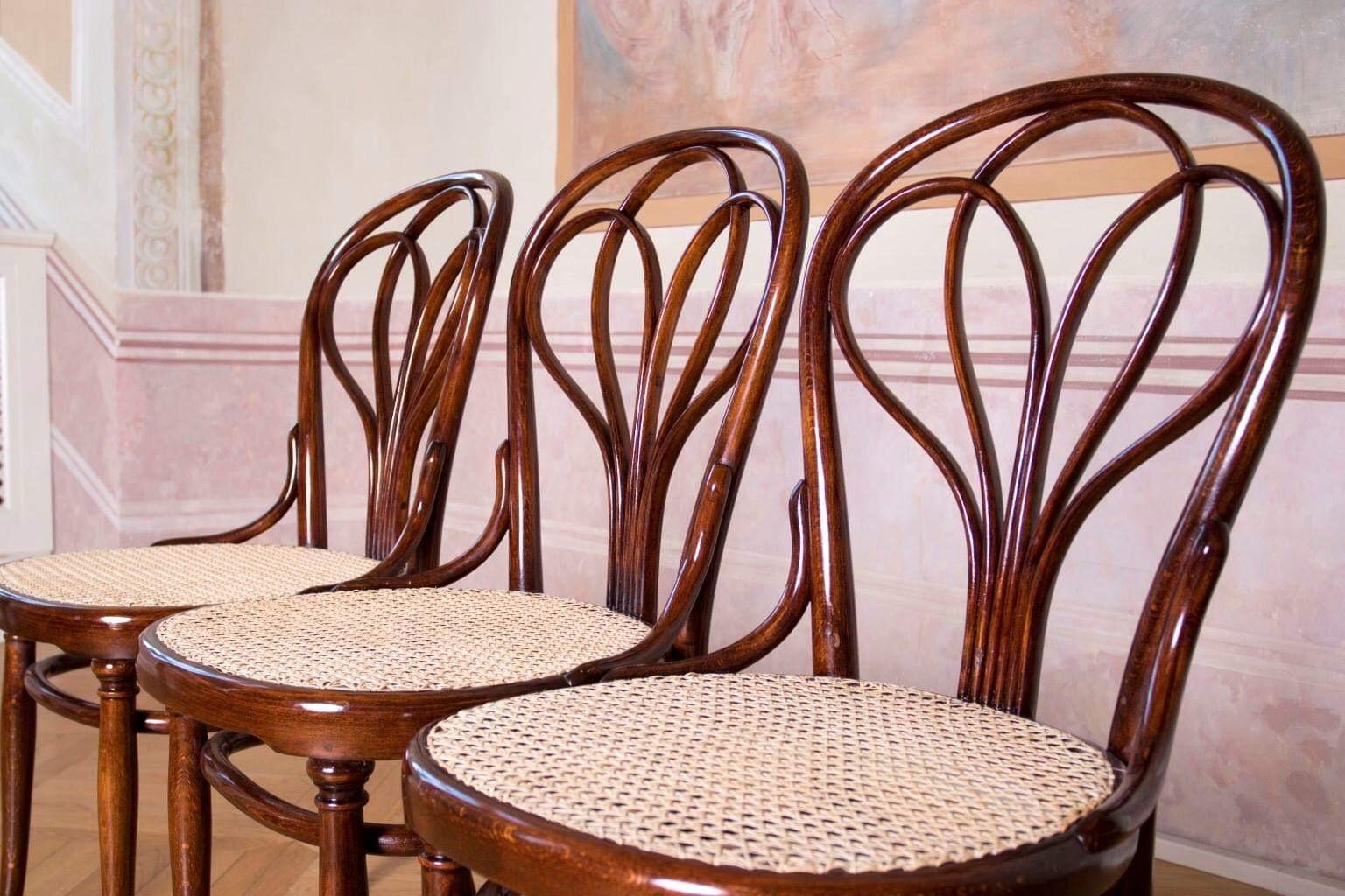 Anodized Wien Thonet Secession Chairs No.25 For Sale