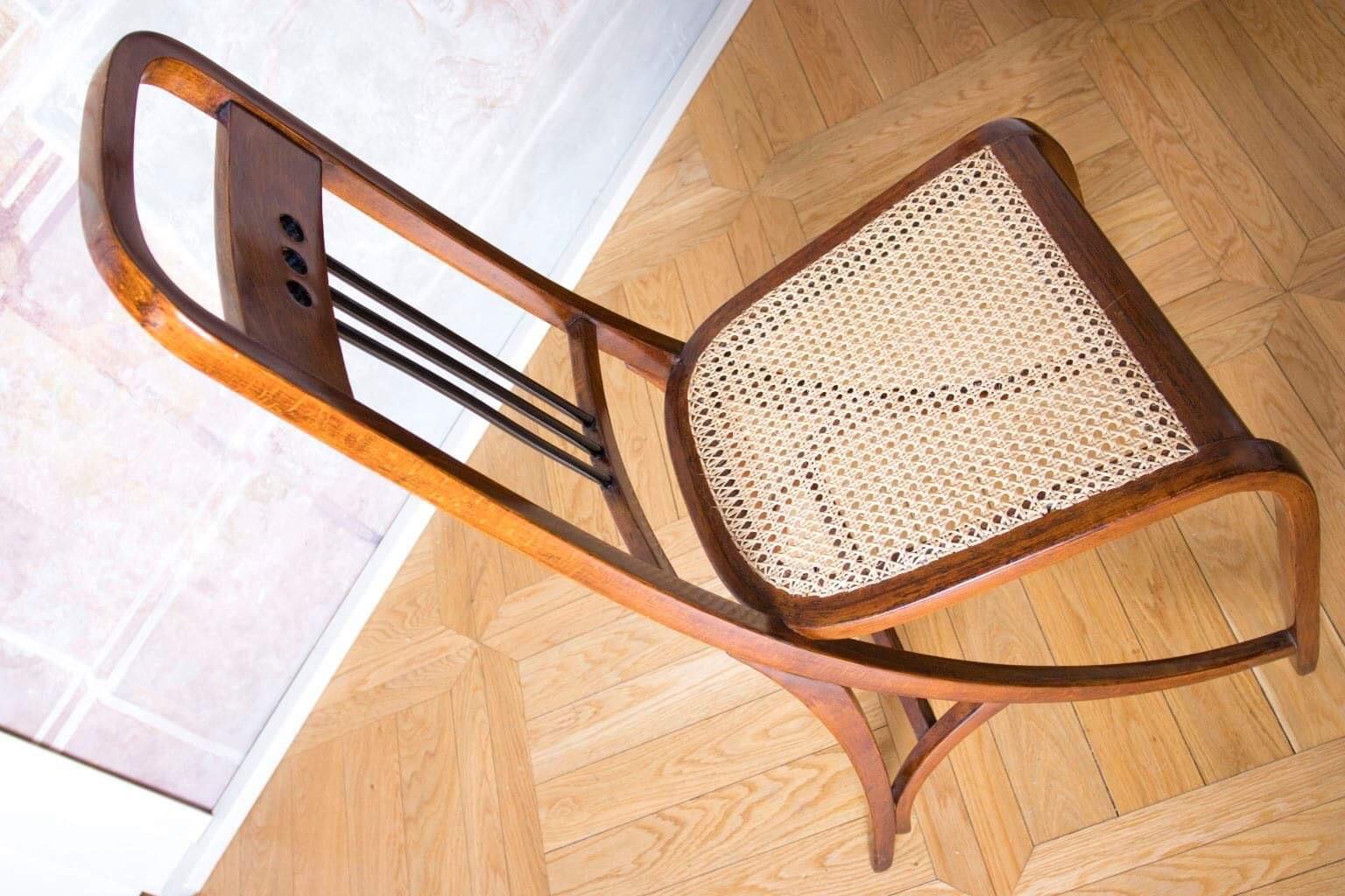 Wien Thonet Art Nouveau Chairs No.511 Designed by Josef Hofmann For Sale 1
