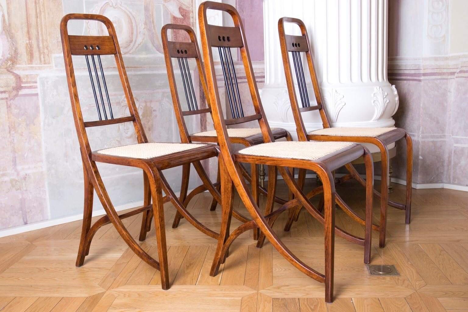 Austrian Wien Thonet Art Nouveau Chairs No.511 Designed by Josef Hofmann For Sale