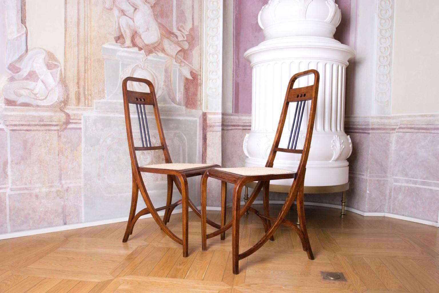 Wien Thonet Art Nouveau Chairs No.511 Designed by Josef Hofmann In Good Condition For Sale In Gyermely, Komárom-Esztergom