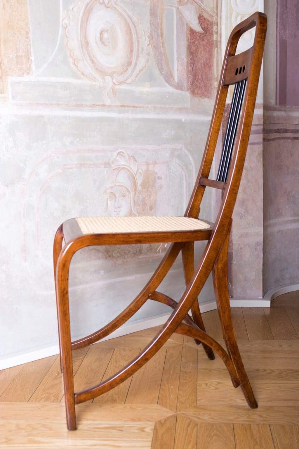 Bentwood Wien Thonet Art Nouveau Chairs No.511 Designed by Josef Hofmann For Sale