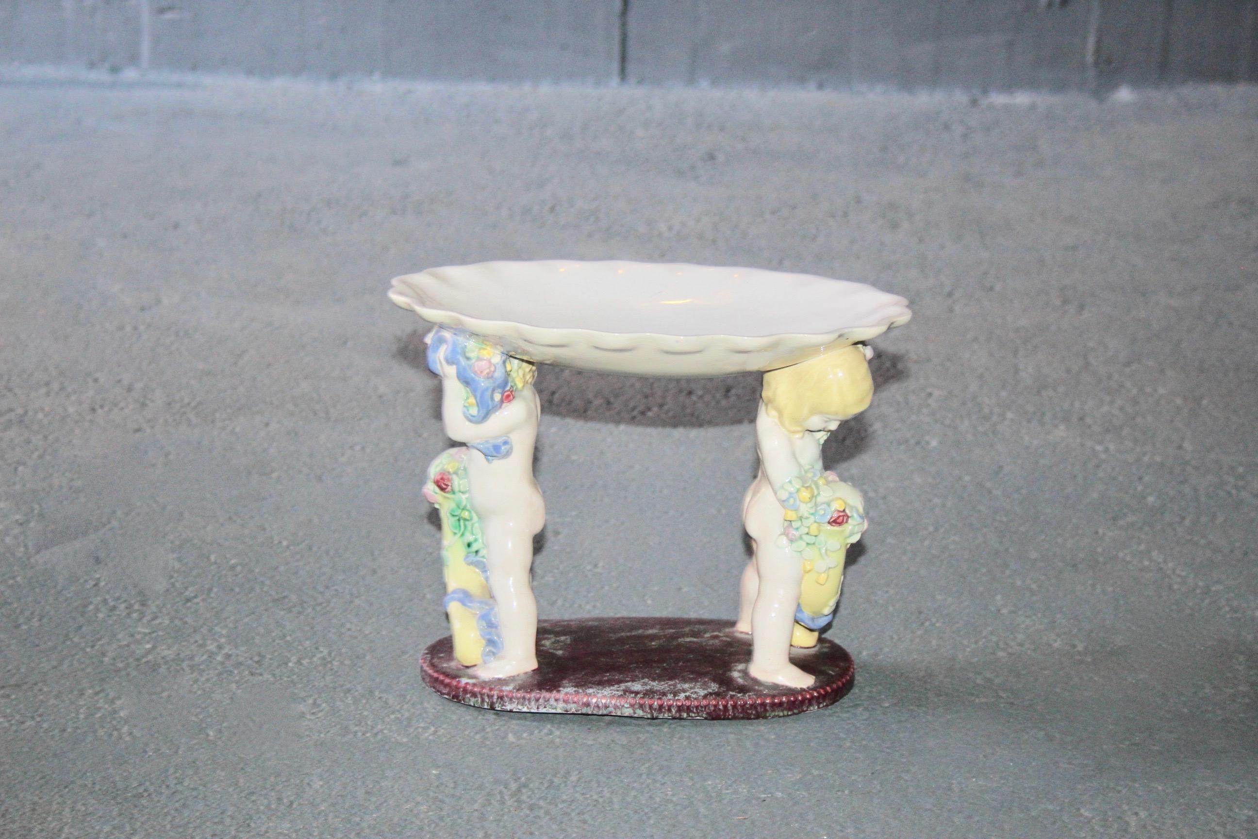 Ceramic Wiener Keramik Werkstätte Centerpiece Putti
