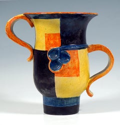 Wiener Werkstaette Art Ceramics Expressive Style, Vase, by V. Wieselthier 1927