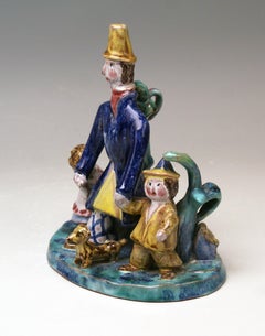 Wiener Werkstaette Ceramics Item the Walk Father Two Children Susi Singer 1921
