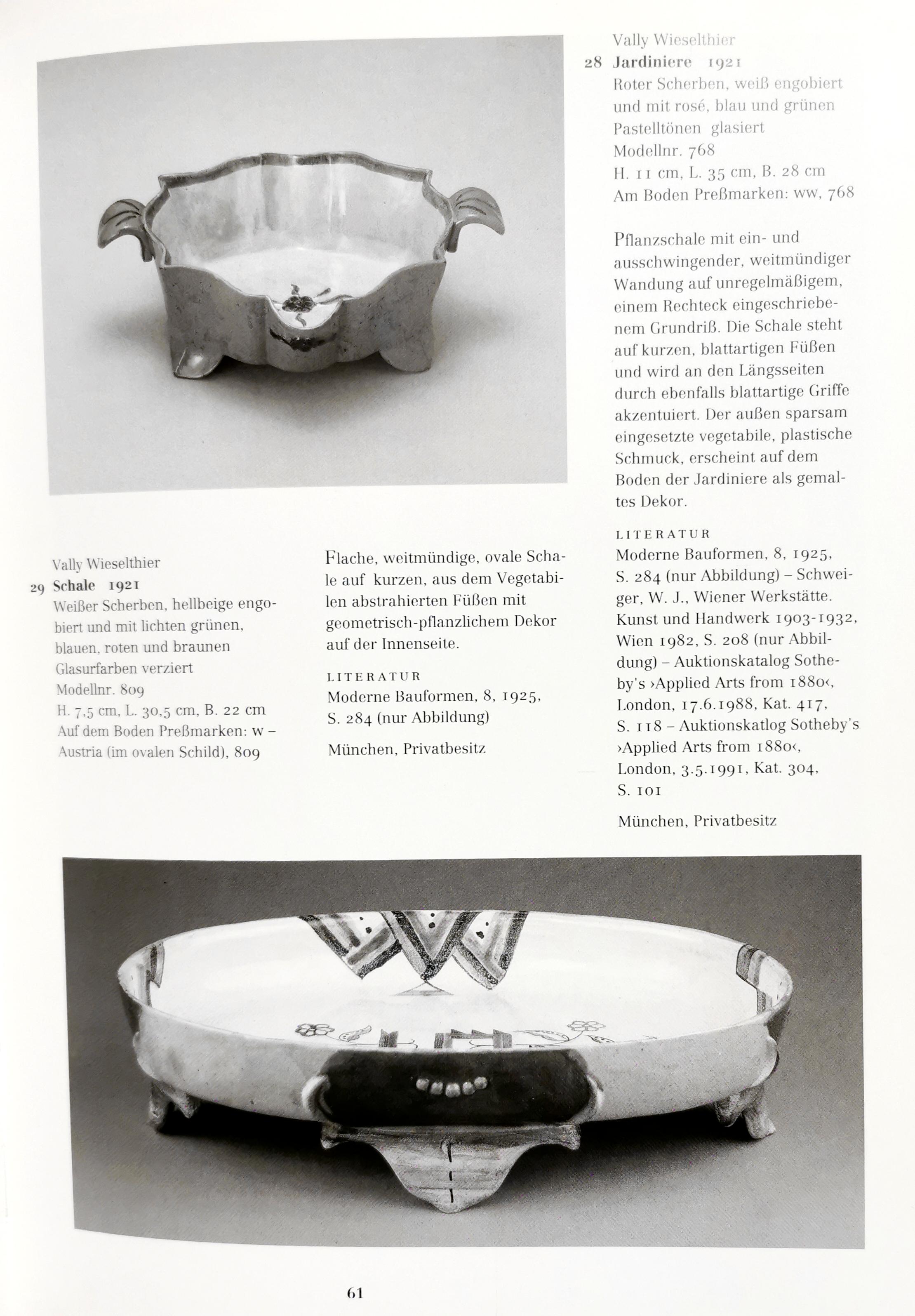 Austrian Wiener Werkstätte Art Ceramics, Expressive Style Bowl by Vally Wieselthier, 1921 For Sale