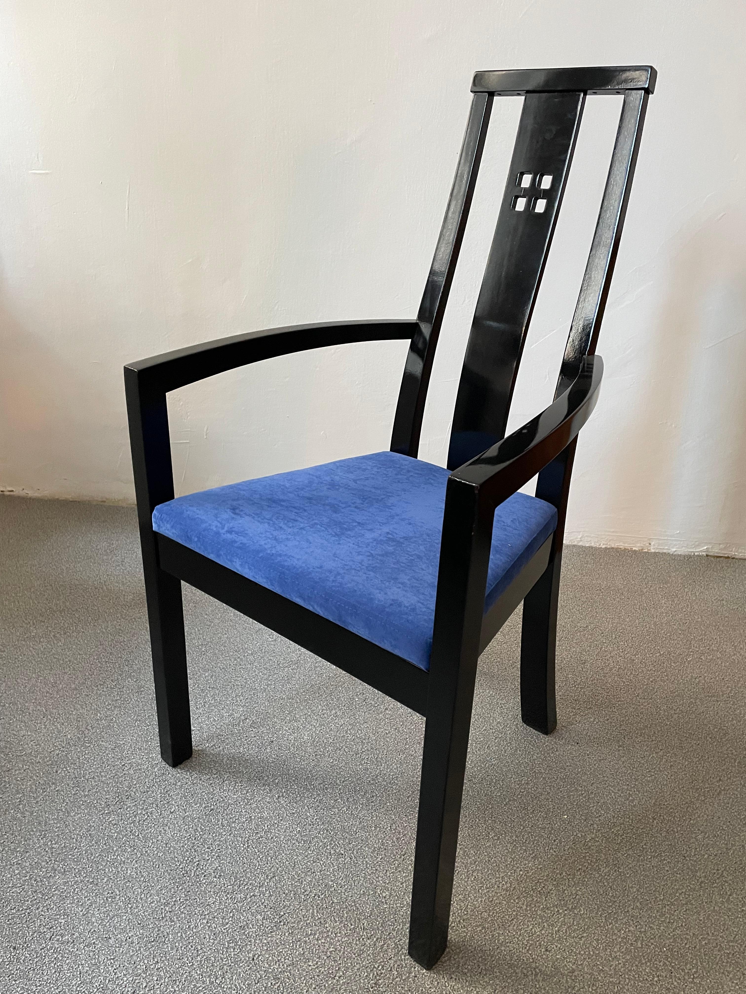 Wiener Werkstatte Josef Hoffmann-Sessel mit hoher Rückenlehne  (Art nouveau)