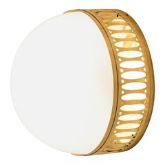 Wiener Werkstätte Secesión Jugendstil Latón/Opalina Gl. Aplique de pared/ Montaje empotrado