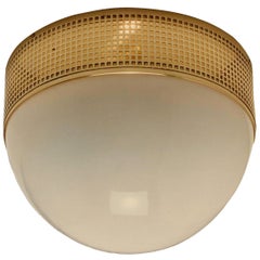 Lampada da parete o soffitto con motivo Wiener Werkstätte, riedizione ad incasso