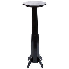 Wiener Werkstatte Pedestal, Black Stained Wood