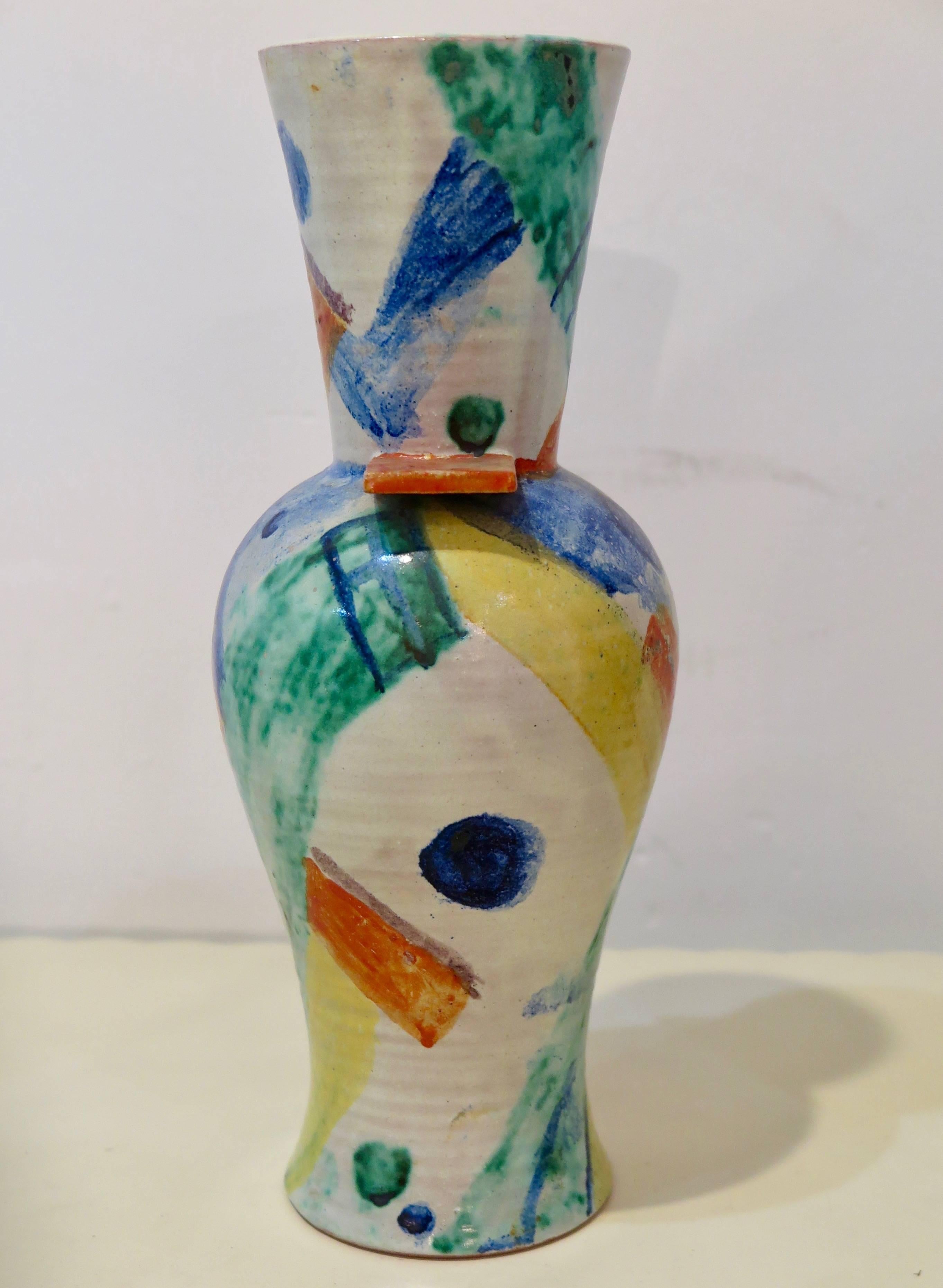Ceramic vase designed by Gudrun Baudisch (1907-1982), executed by Wiener Werkstätte, Austria, 1927.
Stamped: GB, WW, 369,