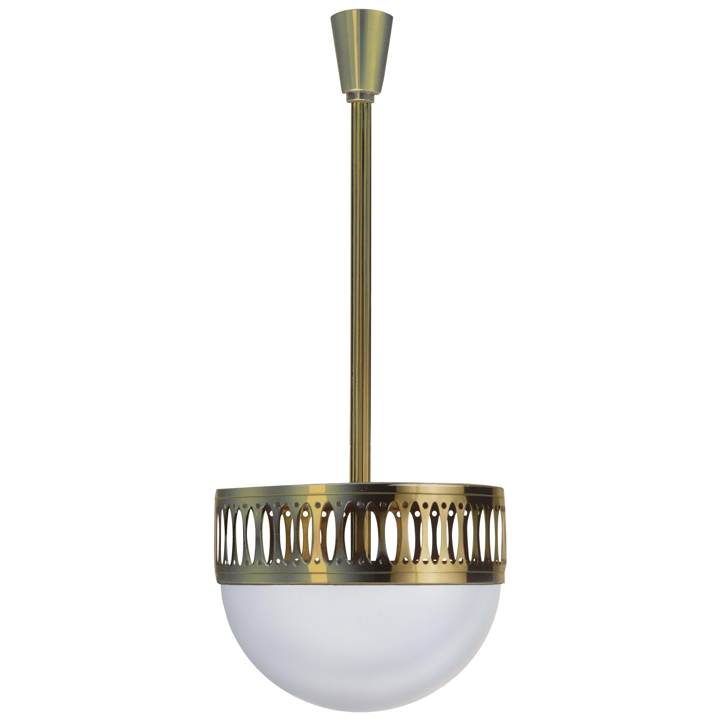 Wiener Werstaette Re-Edition Pendant Lamp Opaline Glass For Sale