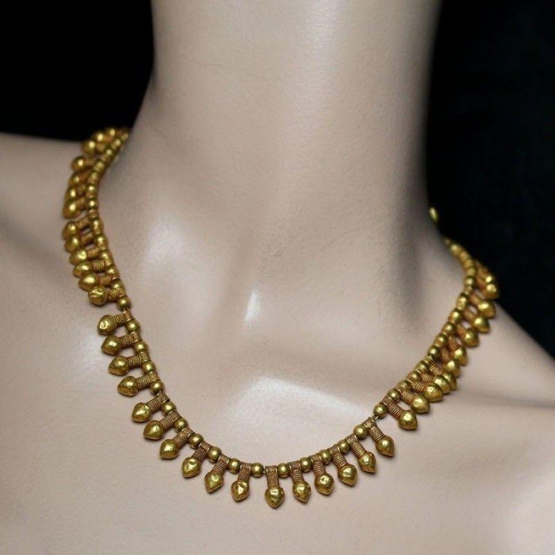 Women's or Men's Wiese 18ct Yellow Gold fringe-style Archaeological Revivalist Style Circa 1890 For Sale