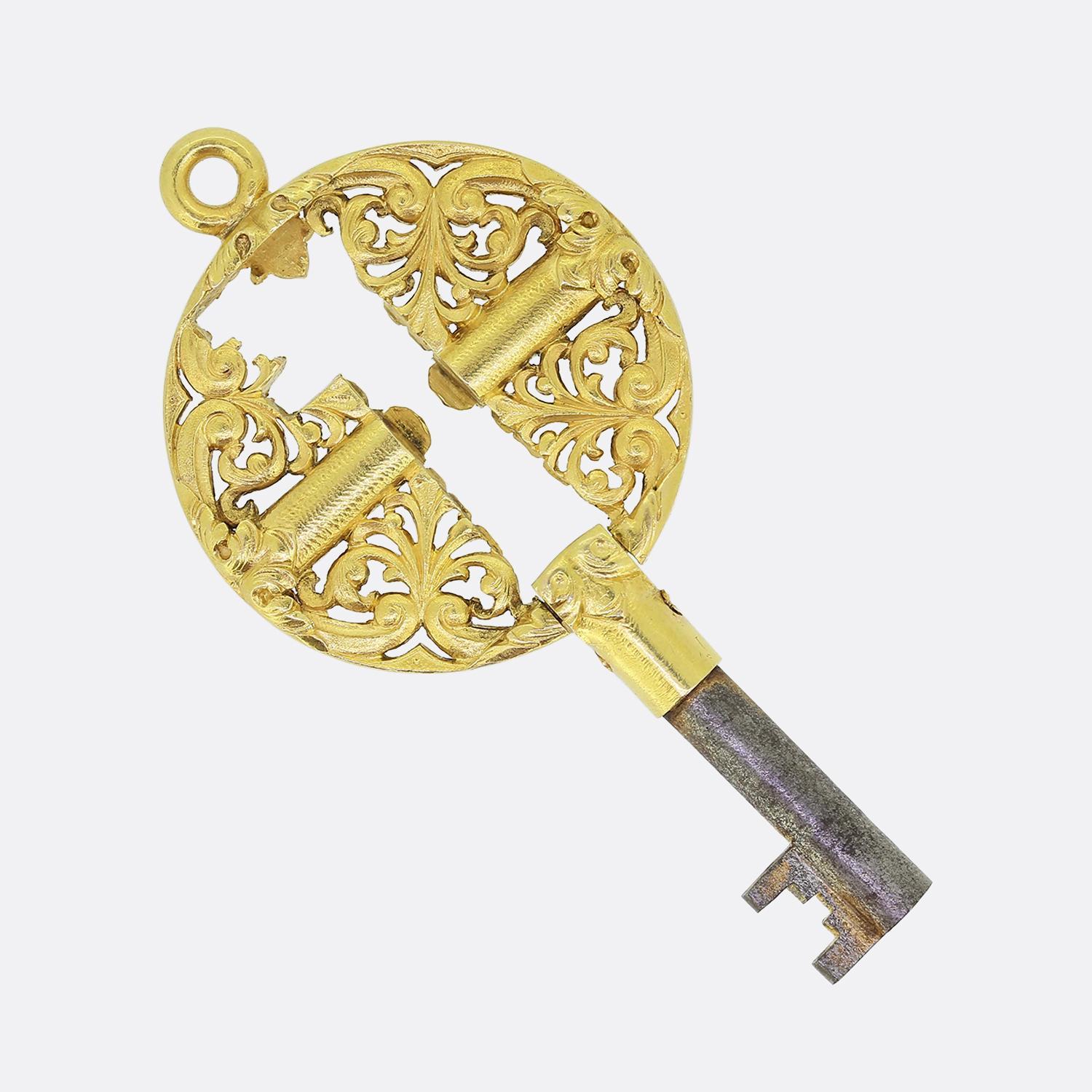 Victorian Wièse Watch Key Pendant For Sale