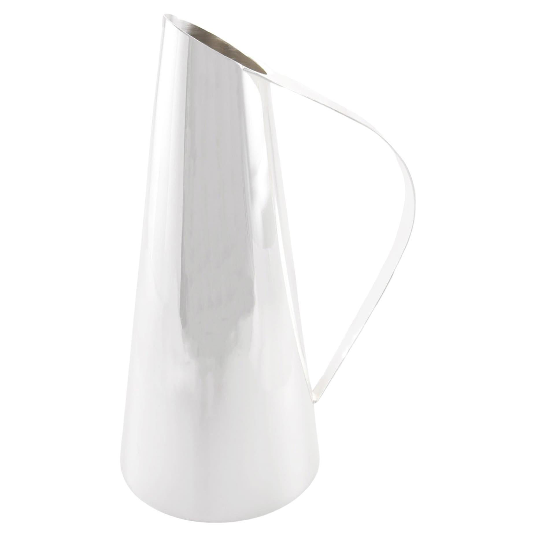 Wife Flared Silvery Pitcher by Itamar Harari For Sale