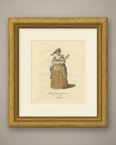 Wife of Rubens in 1620 with a Feather Fan, Jefferys Costume Plate, 1757