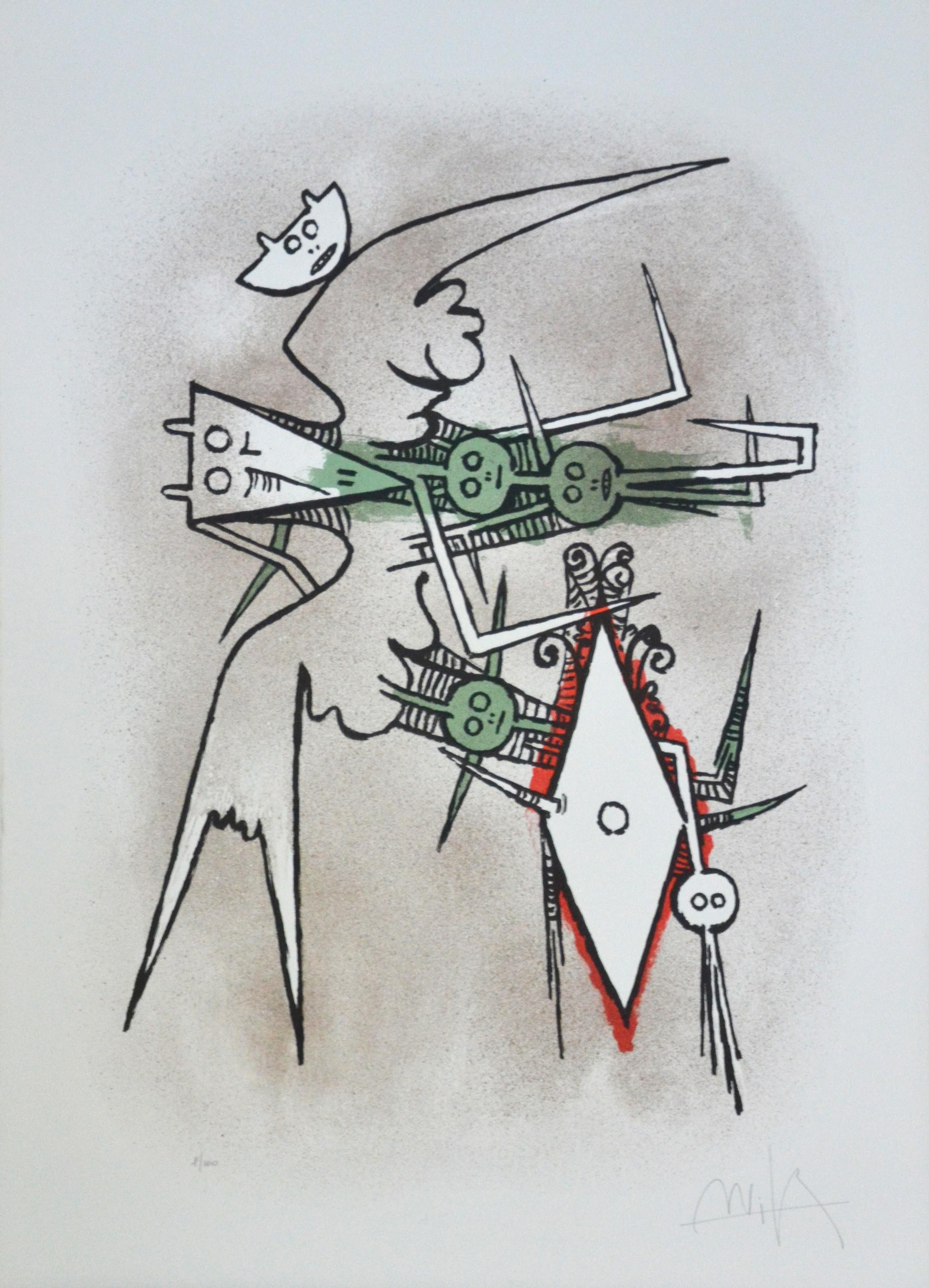 Wifredo Lam, cartella completa di sei litografie, Leu Feu Vert im Angebot 8