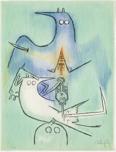 Wifredo Lam, Portfolio de 10 lithographies en couleur signées, édition 123 sur 262
