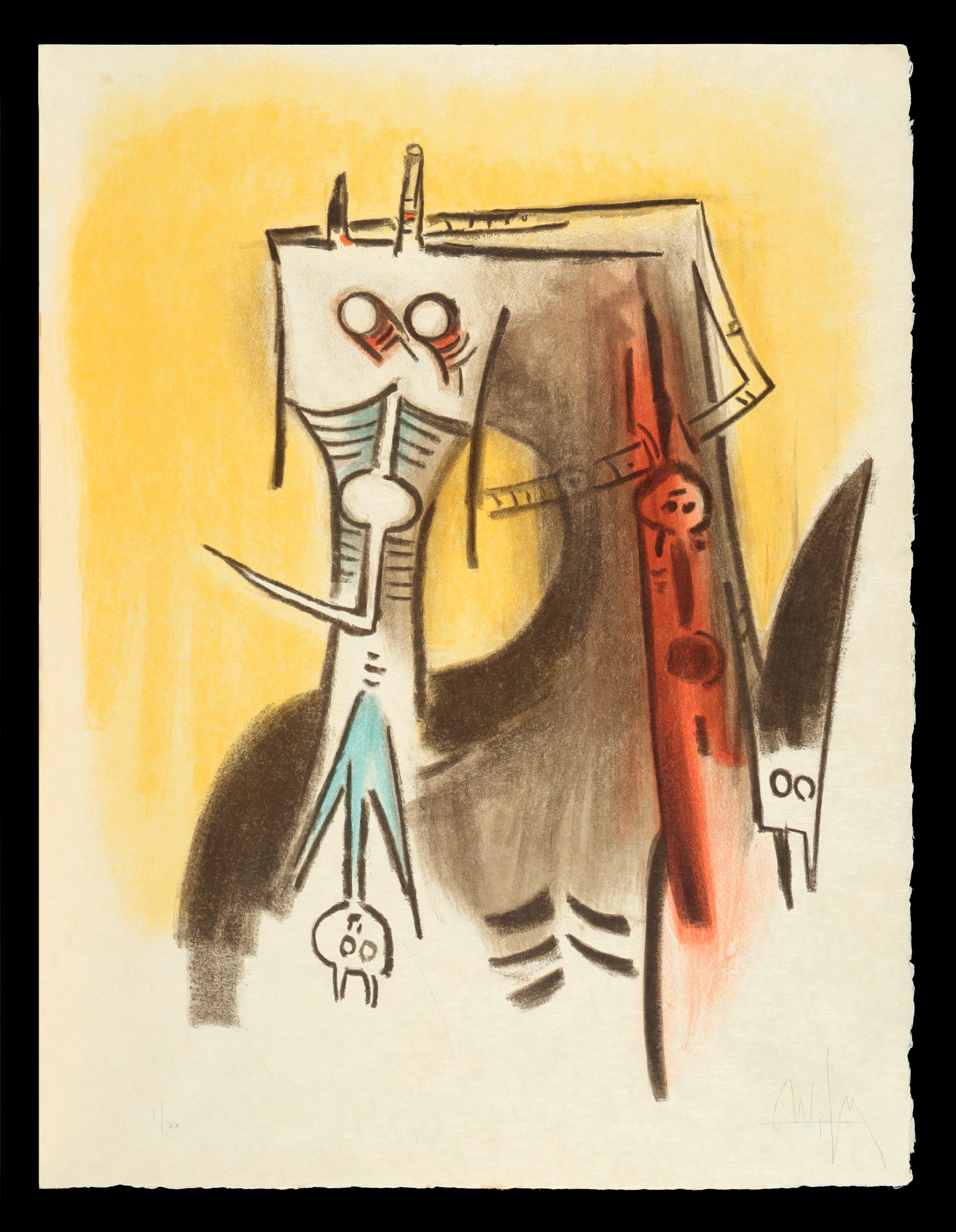 Figurative Print de Wifredo Lam - (7301) Aizan ils ont les jambes de secretaires 1973