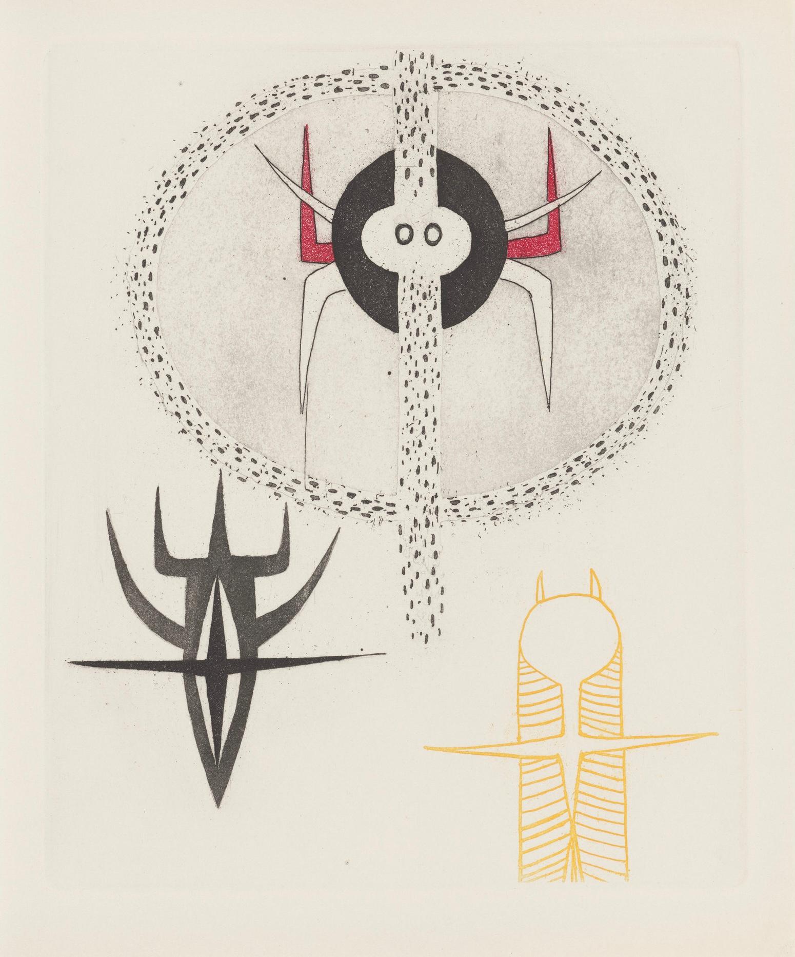 Composition, Feuilles éparses, Wifredo Lam 林飛龍 For Sale 4