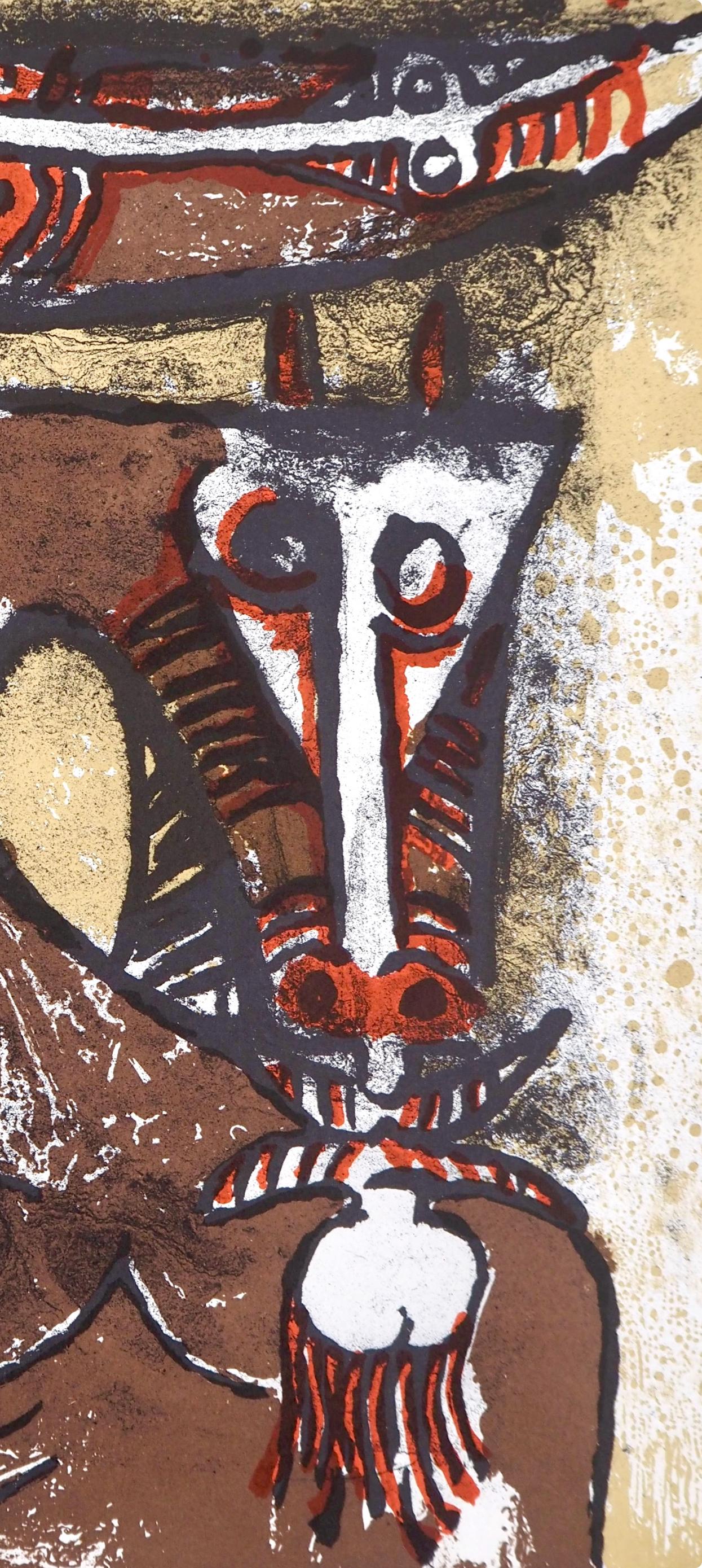 Double personnage (Tonneau-Ryckelynk 7513), XXe siècle - Print by Wifredo Lam