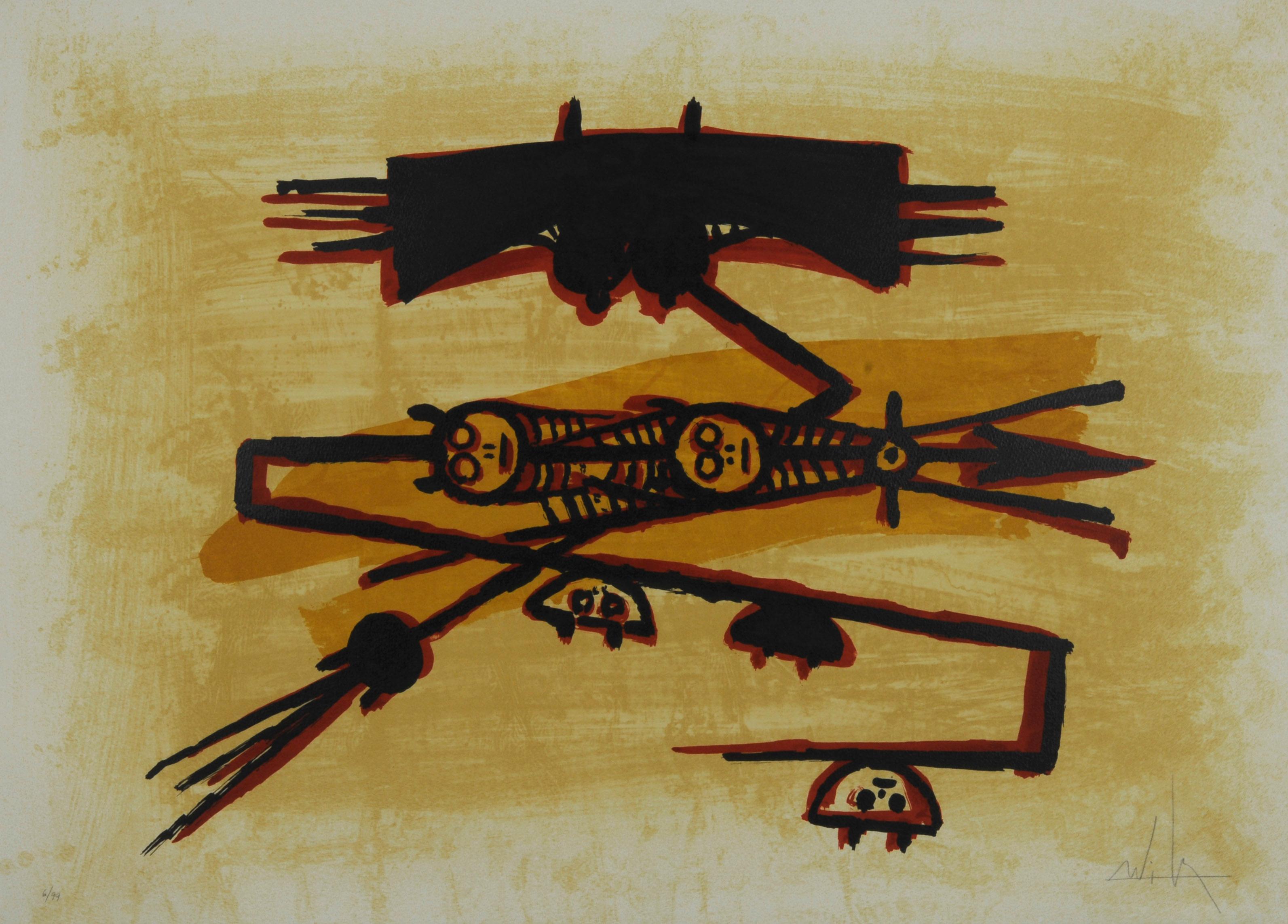 Abstract Print Wifredo Lam - El Ultimo viaje del buque fantasma, planche III