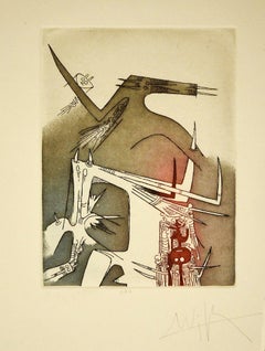 Fantastic Composition - Original Etching by Wifredo Lam -