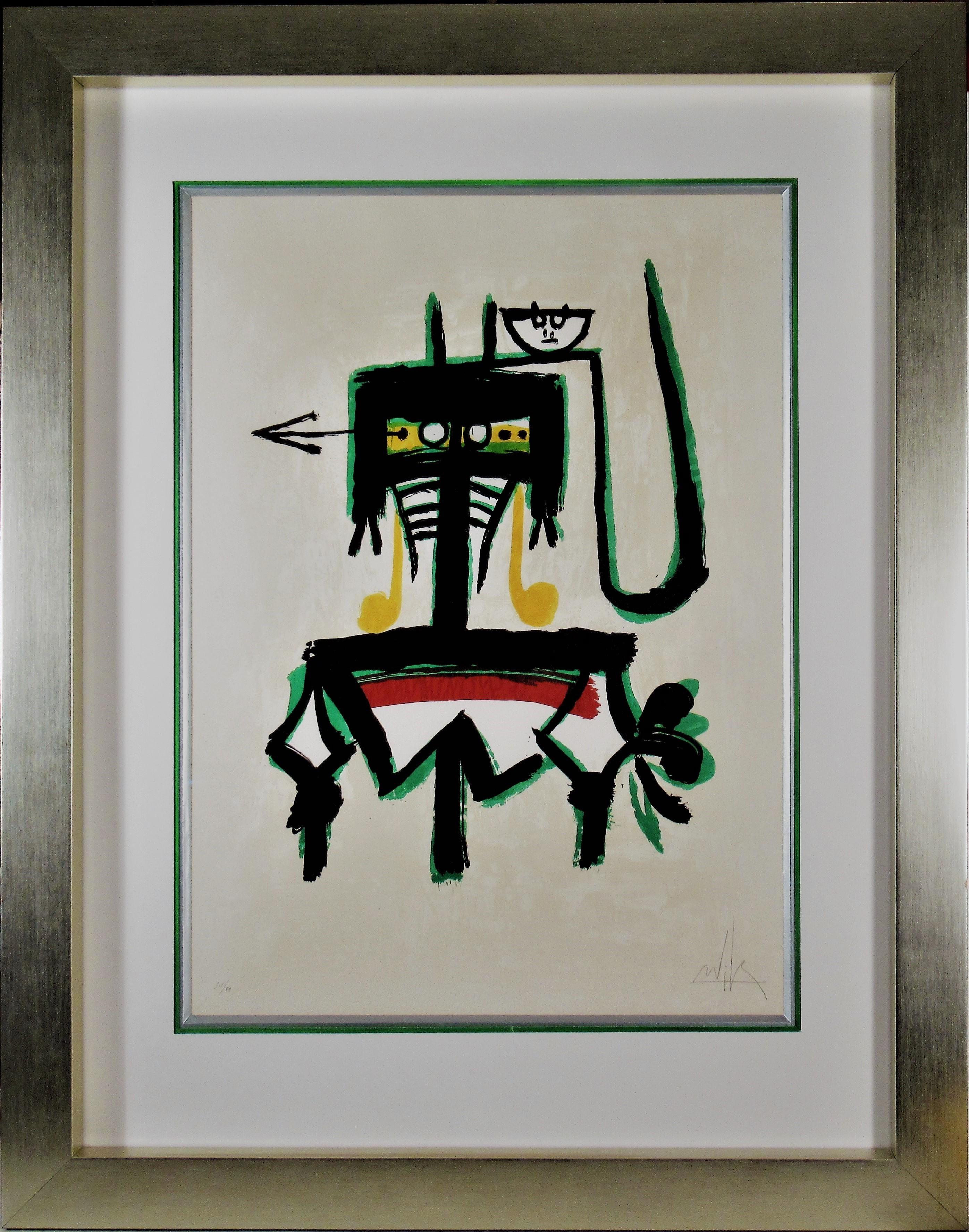 Wifredo Lam Abstract Print - Hommage a Joan Prats