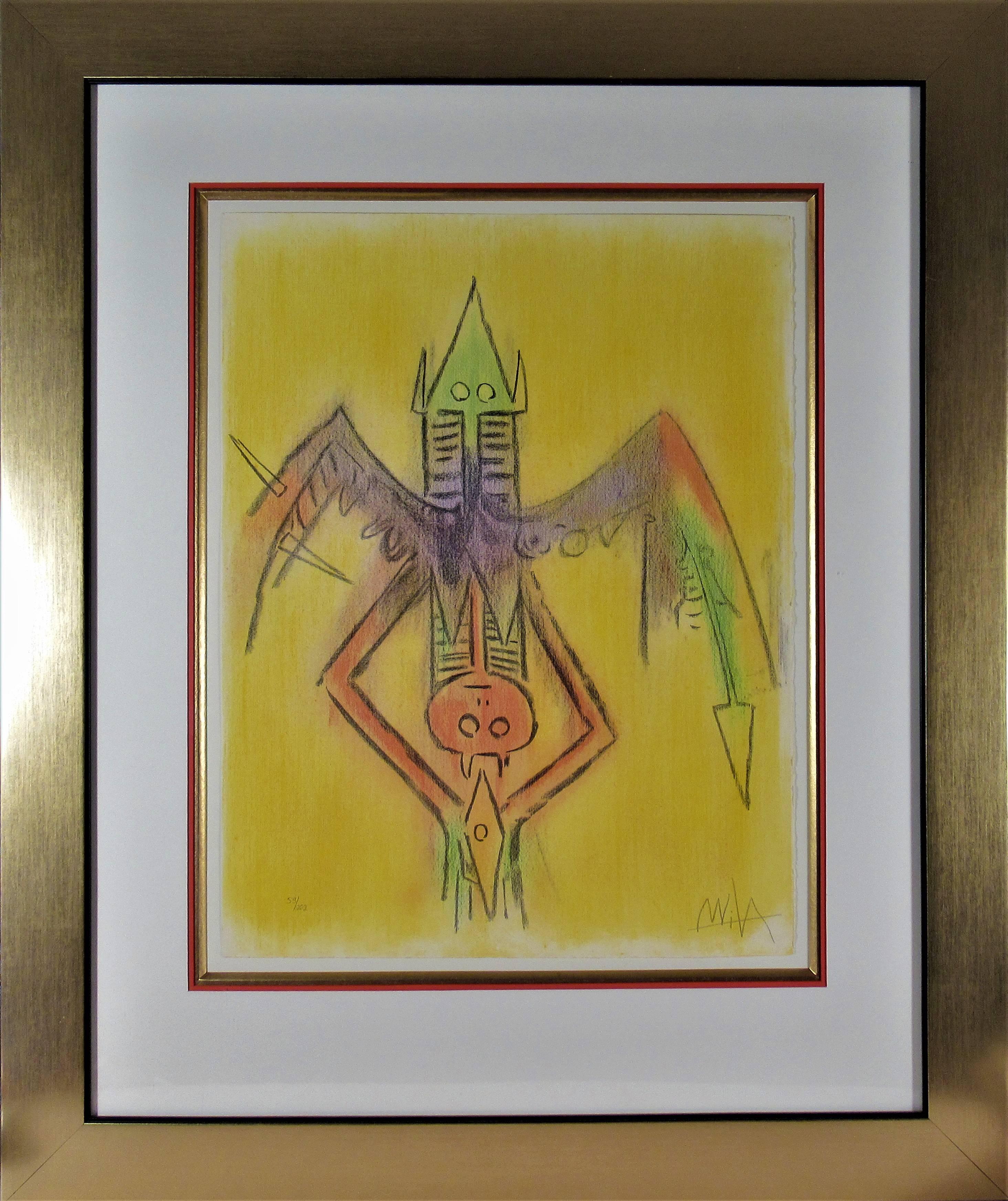 Wifredo Lam Abstract Print - Innocence, from the suite, Pleni Luna.