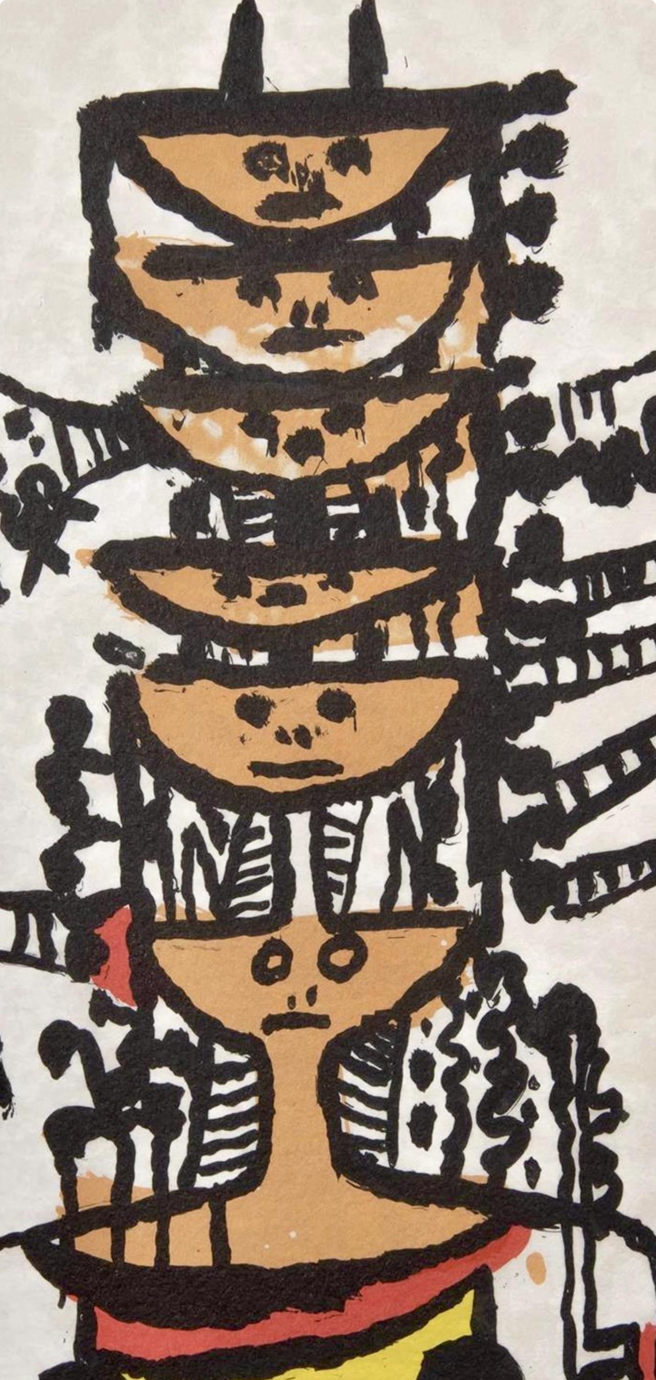 Lam 林飛龍, Composition, Ediciones Polígrafa, Redfern Gallery (after) - Print by Wifredo Lam